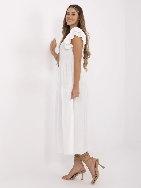 ITALY MODA Šaty -MI-SK-A2489.21 Barva: Smetanová, Velikost: UNI