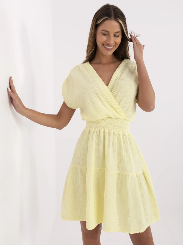 ITALY MODA Šaty -MI-SK-92160.00 Barva: Žlutá, Velikost: UNI