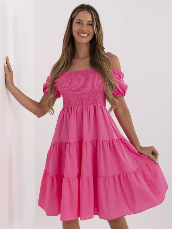 ITALY MODA Šaty -MI-SK-A2561.89 Barva: Růžová - tmavě, Velikost: UNI