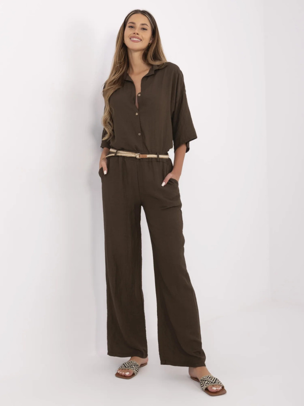 ITALY MODA Kalhoty-MI-SP-6560.73P Barva: Hnědá, Velikost: UNI