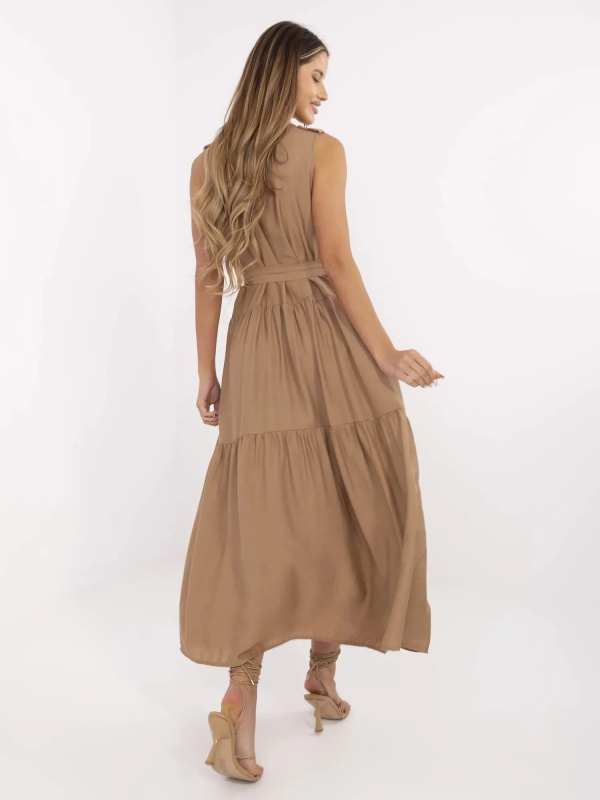 ITALY MODA Šaty -MI-SK-A5032.70P Barva: Hnědá, Velikost: UNI