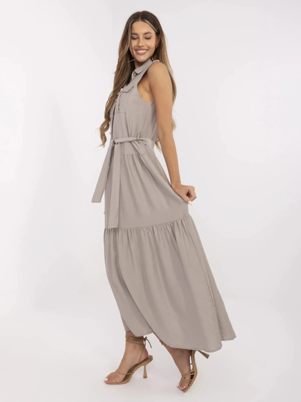 ITALY MODA Šaty -MI-SK-A5032.70P Barva: Šedá, Velikost: UNI