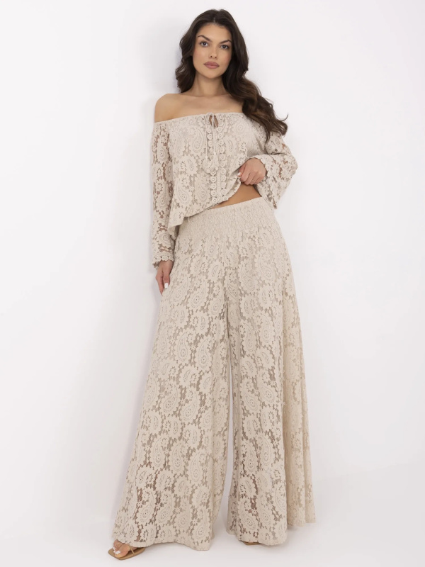 Kalhoty MI-SP-88501.81 ITALY MODA Barva: Béžová - tmavě, Velikost: UNI