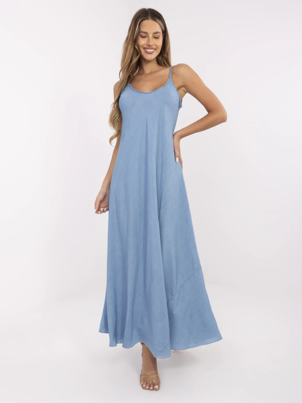 ITALY MODA Šaty-DHJ-SK-A9086.95 Barva: Modrá, Velikost: UNI