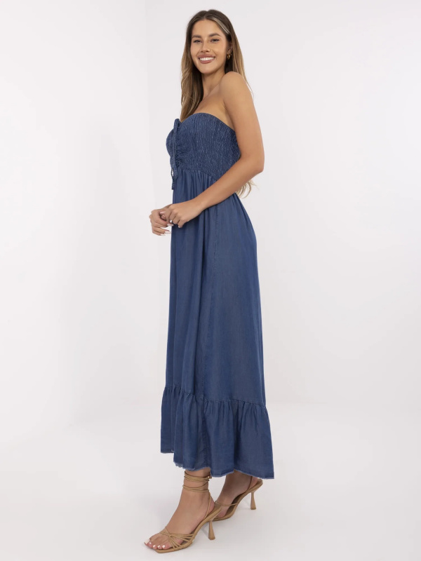 ITALY MODA Šaty-DHJ-SK-A9051.96 Barva: Modrá - tmavě, Velikost: UNI