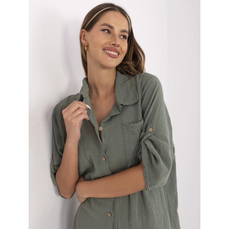 Och Bella Šaty mušelin-TW-SK-BI-22263.00 Barva: Zelená, Velikost: UNI