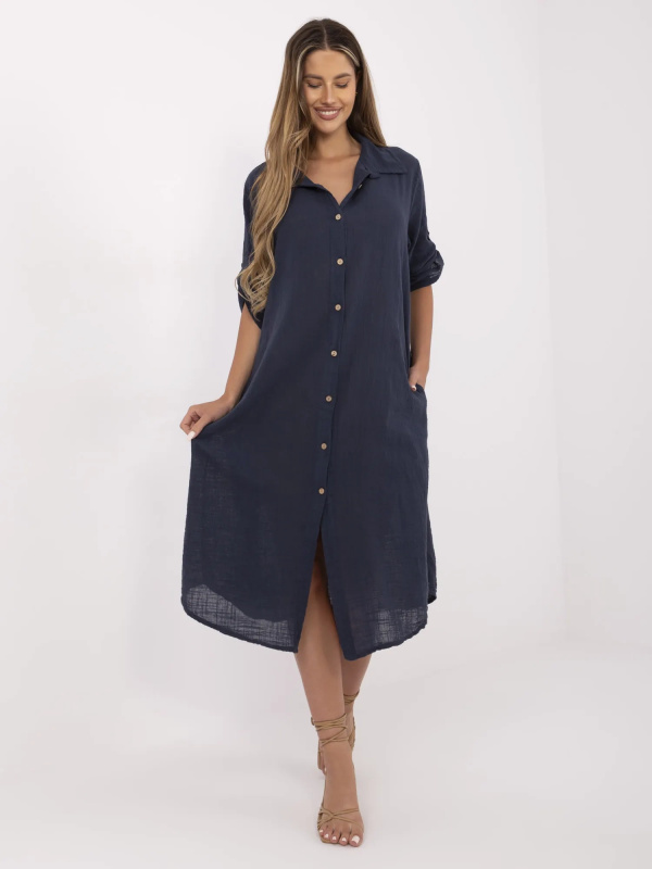 Och Bella Šaty-TW-SK-BI-24135.81 Barva: Modrá, Velikost: UNI