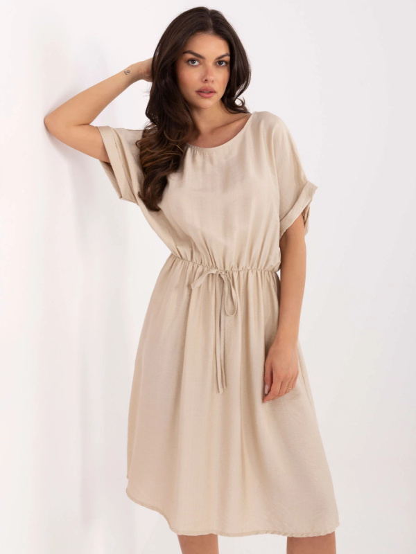 ITALY MODA Šaty -MI-SK-A63751.67 Barva: Béžová, Velikost: UNI