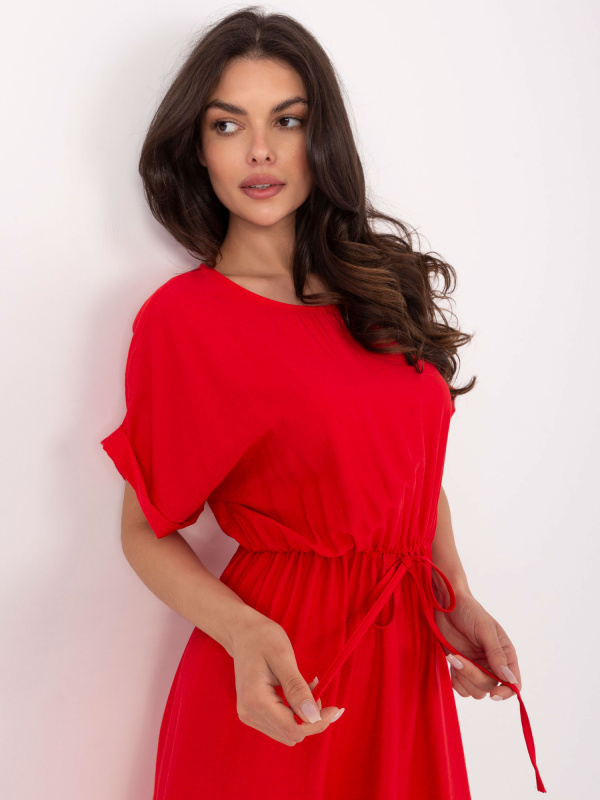 ITALY MODA Šaty -MI-SK-A63751.67 Barva: Červená, Velikost: UNI