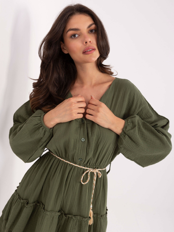 ITALY MODA Šaty-MI-SK-A5079.27 Barva: Zelená, Velikost: UNI
