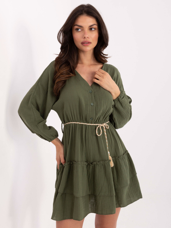 ITALY MODA Šaty-MI-SK-A5079.27 Barva: Zelená, Velikost: UNI