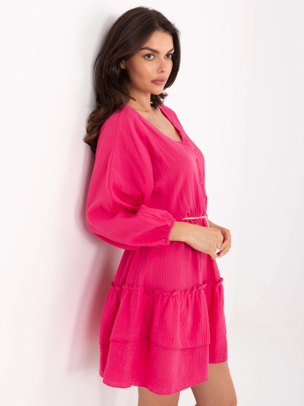ITALY MODA Šaty-MI-SK-A5079.27 Barva: Růžová - tmavě, Velikost: UNI