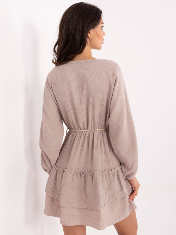 ITALY MODA Šaty-MI-SK-A5079.27 Barva: Hnědá, Velikost: UNI