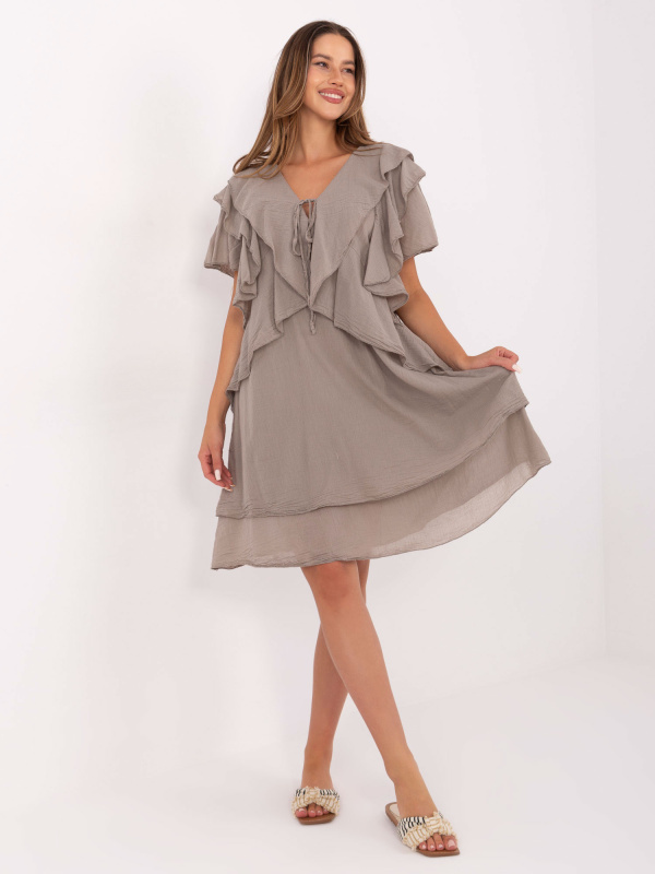 ITALY MODA Šaty-MI-SK-102128.61 Barva: Modrá - tmavě, Velikost: UNI