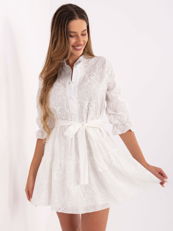 Šaty LK-SK-510085-1.65 LAKERTA Barva: Bílá, Velikost: L/XL