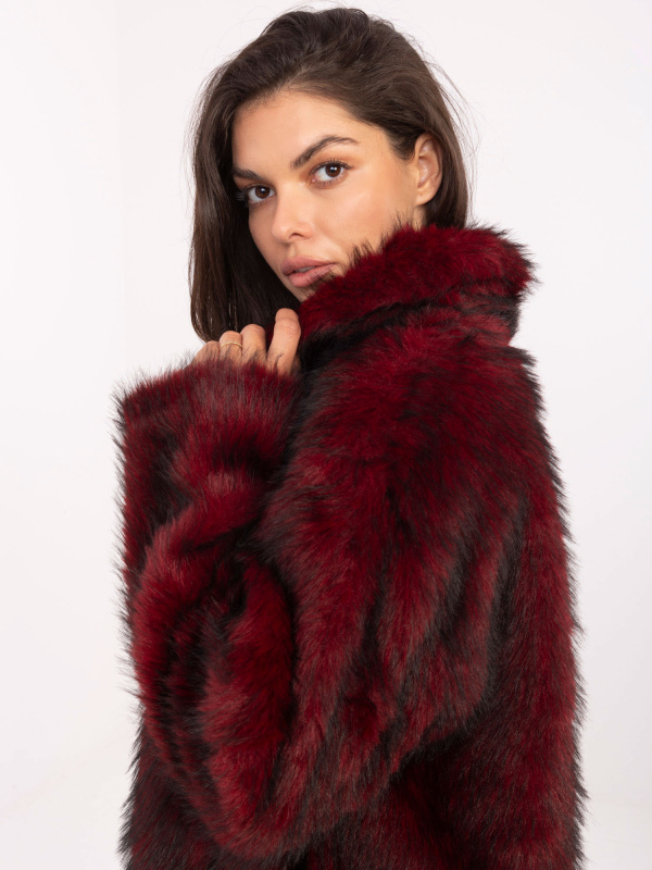 RUE PARIS Bunda -IT-KR-2502.50 Barva: Bordó, Velikost: UNI