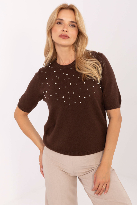 Svetr s krátkým rukávem  model 216754 Factory Price S/M