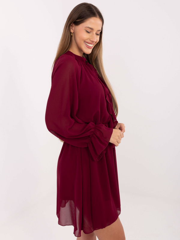 Šaty MI SK A1554.26 bordó jedna velikost