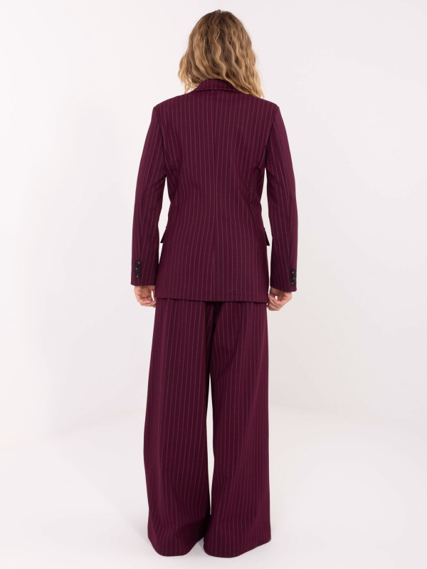 Bordové sako s proužky