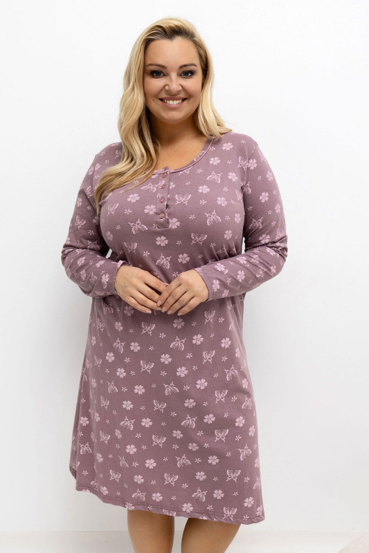 Nightgown-DU-KN-FP-603.15P-dark pink