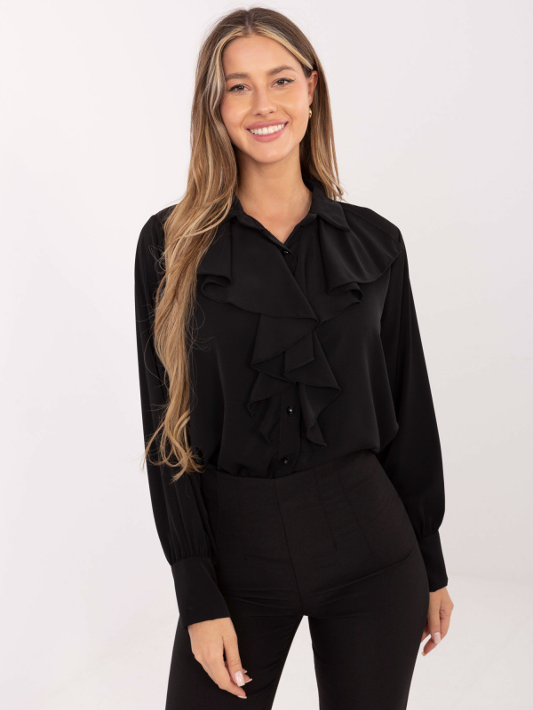 Černá halenka s volány