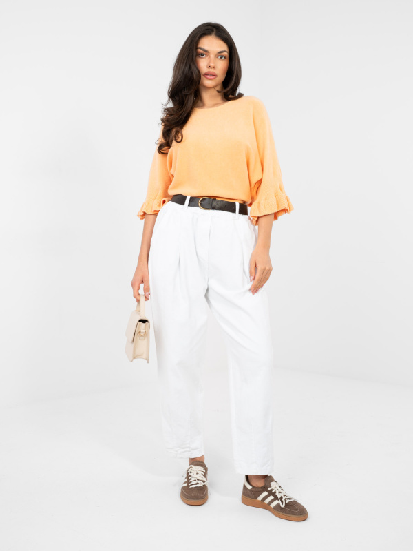 Bílé manšestrové kalhoty