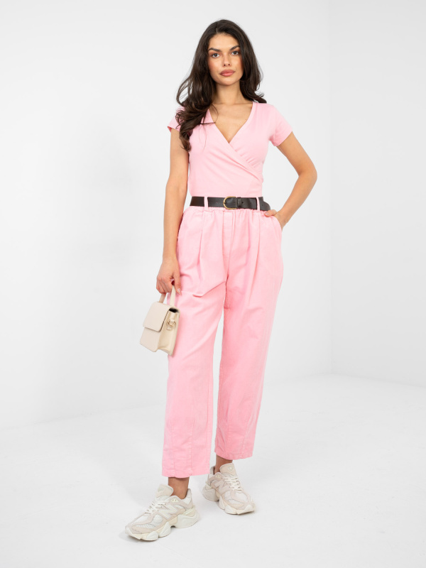 Pastelové růžové kalhoty MI-SP-2690