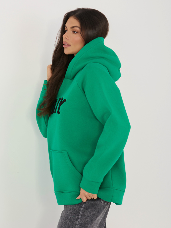 Tmavě zelená oversized mikina