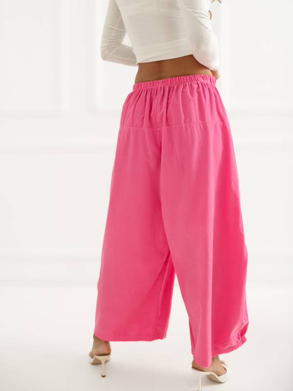 Tmavorůžové kalhoty aladinky