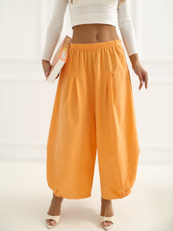 Světle oranžové kalhoty z manchesteru