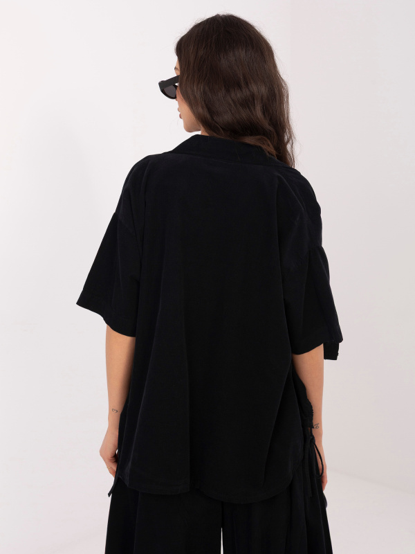 Černá struksová košile