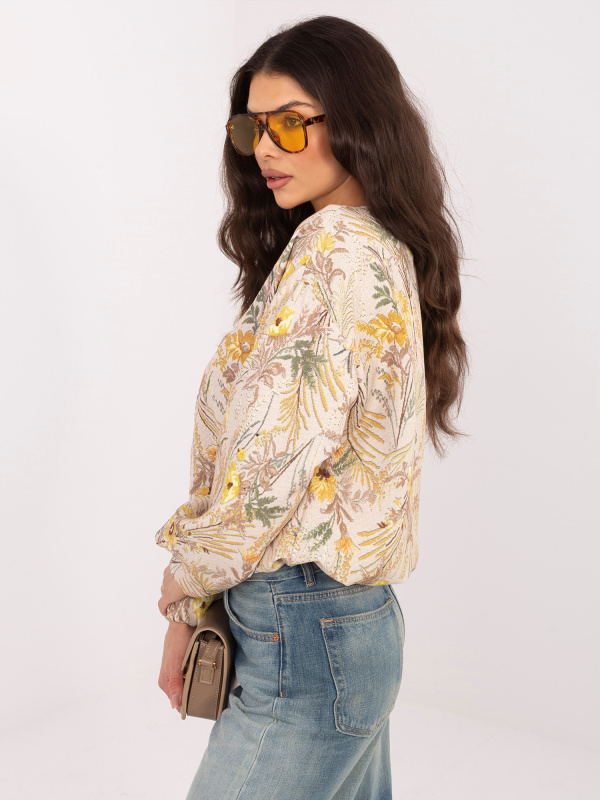 Žlutá přechodná bunda na zip