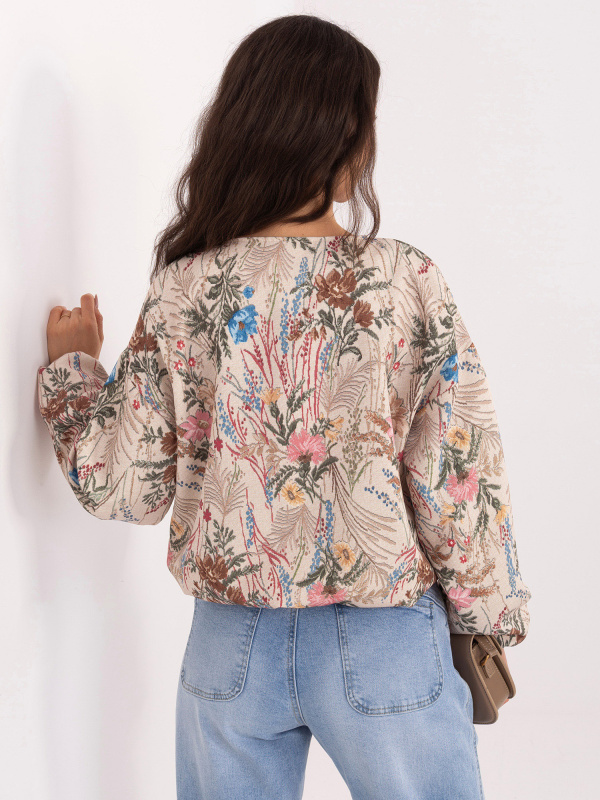 Zelená balónová bunda s potiskem