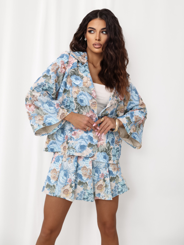 Světle modré elegantní sako