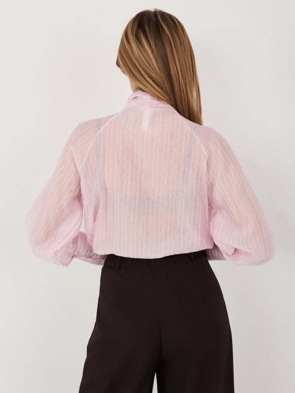 Jasnorůžová zapínací košile