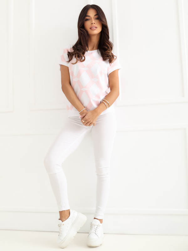 Brozkovinná halenka s rombami