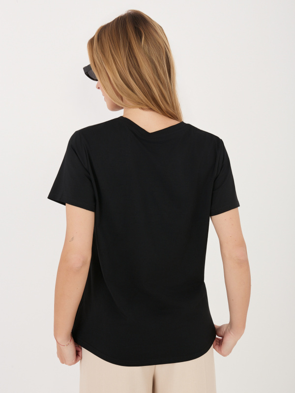 ITALY MODA Triko-IR-TS-R2766.60 Barva: Černá, Velikost: L/XL