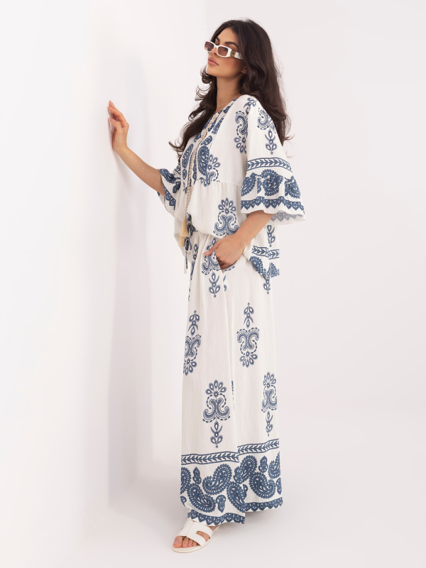 Letní komplet v barvě ecru