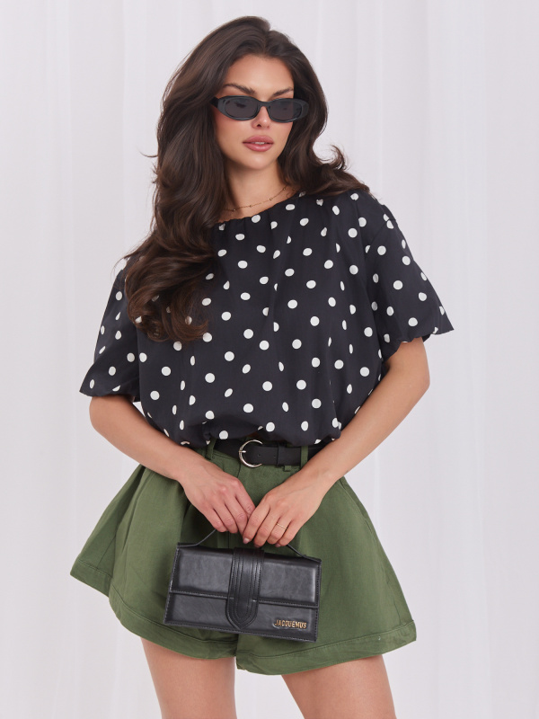 Dámská halenka MI-BZ-3471.74 ITALY MODA Barva: Černá, Velikost: UNI