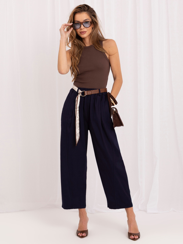 Dámské kalhoty IT-SP-FL9967SPL.75 ITALY MODA Barva: Modrá, Velikost: UNI