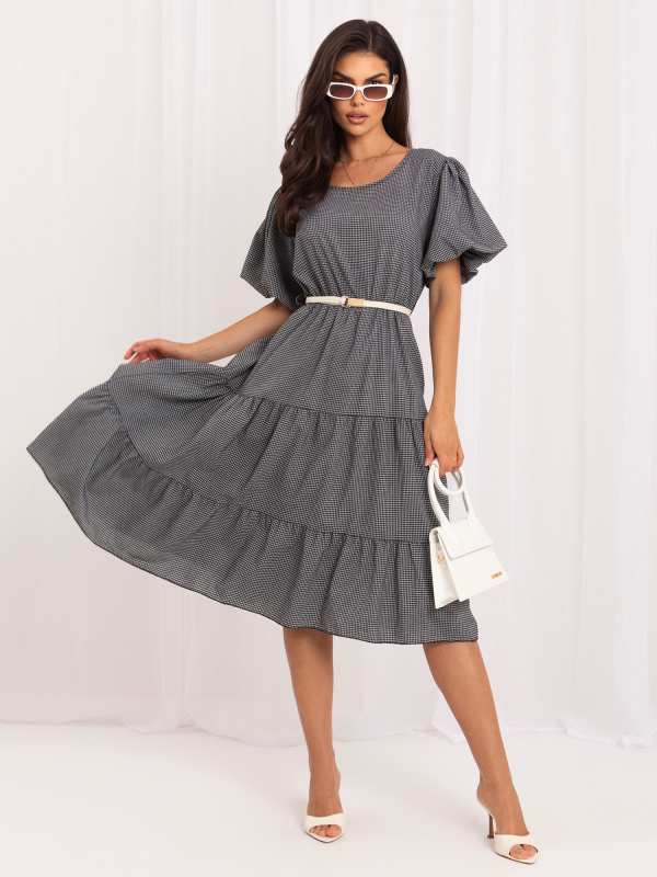 Dámské šaty MO-SK-8849.78 ITALY MODA Barva: Černá, Velikost: UNI