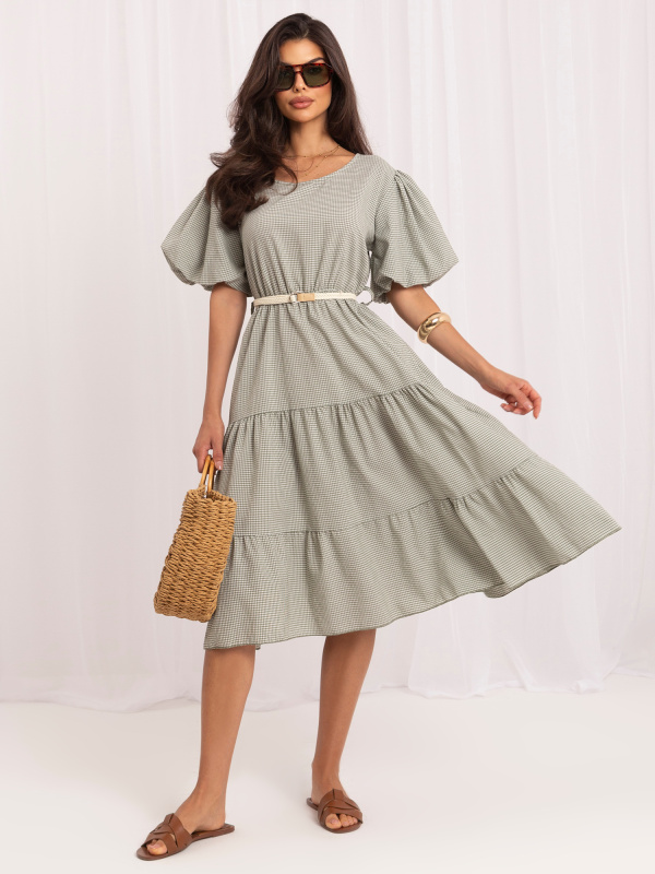 Dámské šaty MO-SK-8849.78 ITALY MODA Barva: Zelená, Velikost: UNI