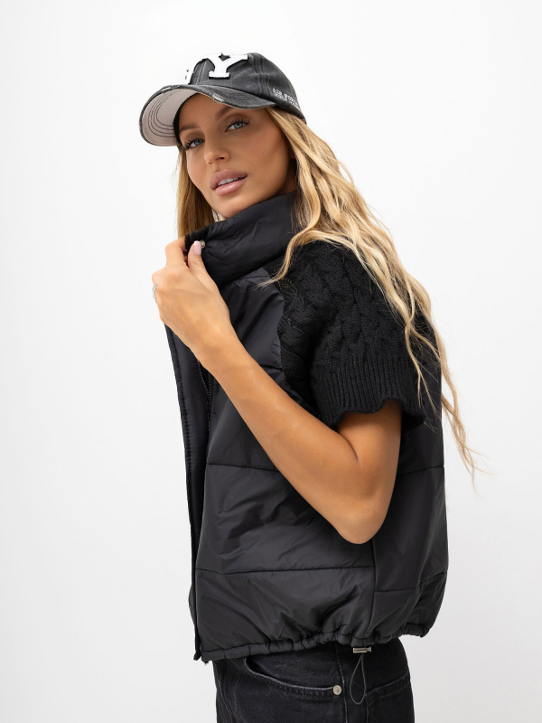 Dámská vesta MI-KZ-3525.86 ITALY MODA Barva: Černá, Velikost: UNI