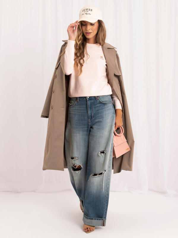 Dámský svetr IR-SW-57994.12P  ITALY MODA Barva: Růžová - světle, Velikost: S/M