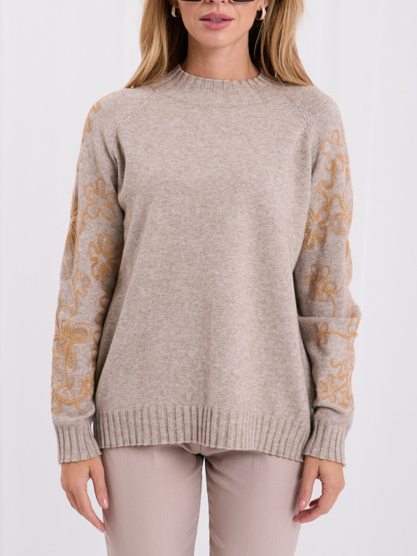 Dámský svetr IR-SW-C17123.98 ITALY MODA Barva: Béžová, Velikost: UNI