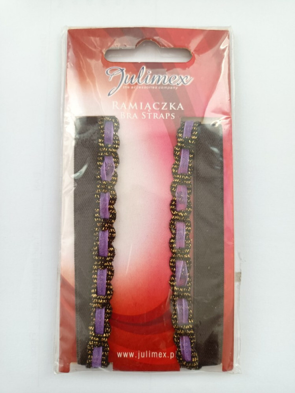 Látková ramínka RW261 - Julimex UNI černá/fialová