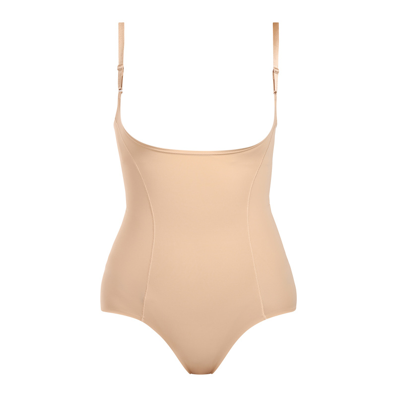 Stahující bezešvé body Julimex Shapewear 219 Body pod Biust Barva: Béžová, Velikost: S