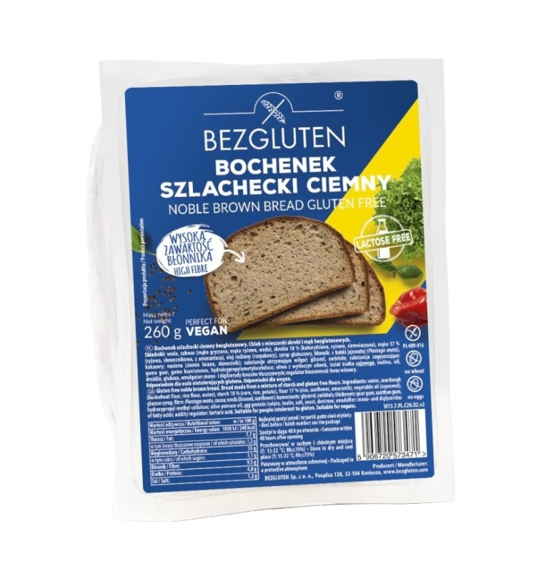BEZGLUTEN Bochník tmavý bez lepku 260 g