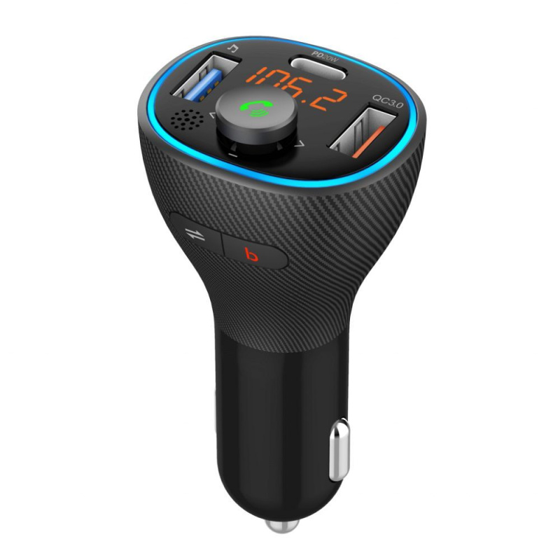 Transmitter FM vysílač MP3 z bluetooth 5.0 + USB A QC3.0 + Typ C (celkem 30 W) ART FM-73 ART