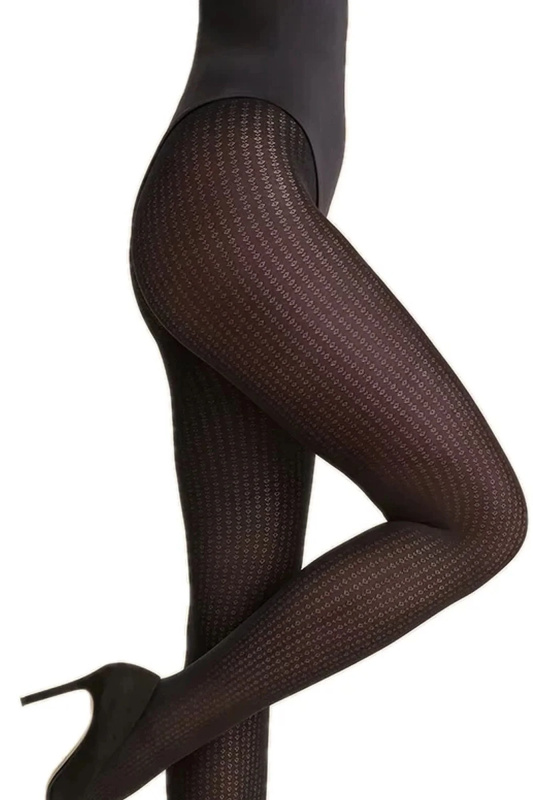 Punčocháče zimní 127 Celest black plus - GABRIELLA černá 5